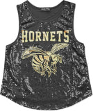 Big Boy Alabama State Hornets S2 Ladies Sequins Tank Top [Black]