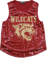 Big Boy Bethune-Cookman Wildcats S2 Ladies Sequins Tank Top [Maroon]