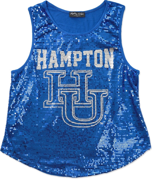 Big Boy Hampton Pirates S2 Ladies Sequins Tank Top [Royal Blue]