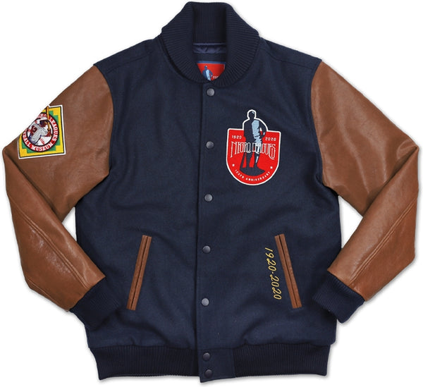 Big Boy Negro League Baseball Centennial Varsity Mens Wool Jacket [Navy Blue]