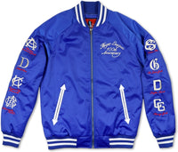 Big Boy Negro League Baseball Centennial Satin Mens Baseball Jacket [Royal Blue]