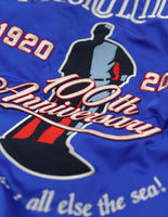 Big Boy Negro League Baseball Centennial Satin Mens Baseball Jacket [Royal Blue]