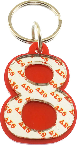 Delta Sigma Theta Line #8 Key Chain [Red]
