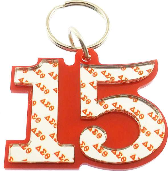 Delta Sigma Theta Line #15 Key Chain [Red]