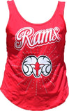 Big Boy Winston-Salem State Rams Rhinestone Ladies Tank Top [Red]
