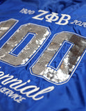 Big Boy Zeta Phi Beta Centennial Divine 9 S3 Ladies Sequins Jacket [Royal Blue]