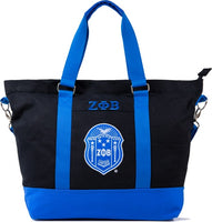 Big Boy Zeta Phi Beta Divine 9 S6 Canvas Tote Bag [Black]