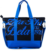 Big Boy Zeta Phi Beta Divine 9 S6 Canvas Tote Bag [Black]