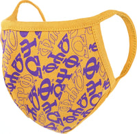 Big Boy Omega Psi Phi Divine 9 S1 Printed Face Mask [Gold]