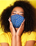 Big Boy Sigma Gamma Rho Divine 9 S1 Printed Face Mask w/Filter Pocket [Royal Blue]
