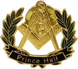 Prince Hall Mason Peace Wreath Lapel Pin [Gold]