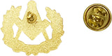 Prince Hall Mason Peace Wreath Lapel Pin [Gold]