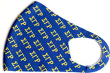 Big Boy Sigma Gamma Rho Divine 9 S2 Summer Poly Fashion Face Mask [Royal Blue]