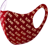 Big Boy Kappa Alpha Psi Divine 9 S2 Summer Poly Fashion Face Mask [Crimson Red - One Size]