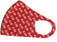 Big Boy Kappa Alpha Psi Divine 9 S2 Summer Poly Fashion Face Mask [Crimson Red - One Size]