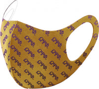 Big Boy Omega Psi Phi Divine 9 S2 Summer Poly Fashion Face Mask [Gold]