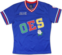 Big Boy Eastern Star Rhinestud Divine Ladies Football Jersey [Royal Blue]