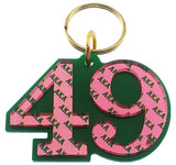 Alpha Kappa Alpha Color Mirror Line #49 Keychain [Green]