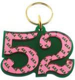 Alpha Kappa Alpha Color Mirror Line #52 Keychain [Green]