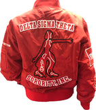 Buffalo Dallas Delta Sigma Theta Bomber Flight Jacket [Red]