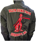 Buffalo Dallas Delta Sigma Theta Bomber Flight Jacket [Black]