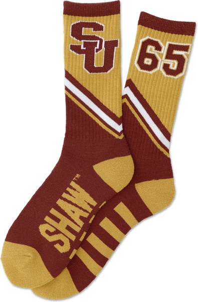 Big Boy Shaw Bears S3 Athletic Mens Socks [Maroon]