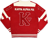 Big Boy Kappa Alpha Psi Divine 9 S4 Mens V-Neck Heavy Sweater [Crimson Red]