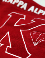 Big Boy Kappa Alpha Psi Divine 9 S4 Mens V-Neck Heavy Sweater [Crimson Red]