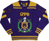 Big Boy Omega Psi Phi Divine 9 S4 Mens V-Neck Heavy Sweater [Purple]