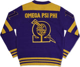 Big Boy Omega Psi Phi Divine 9 S4 Mens V-Neck Heavy Sweater [Purple]