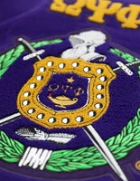 Big Boy Omega Psi Phi Divine 9 S4 Mens V-Neck Heavy Sweater [Purple]