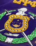 Big Boy Omega Psi Phi Divine 9 S4 Mens V-Neck Heavy Sweater [Purple]