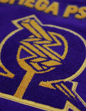 Big Boy Omega Psi Phi Divine 9 S4 Mens V-Neck Heavy Sweater [Purple]