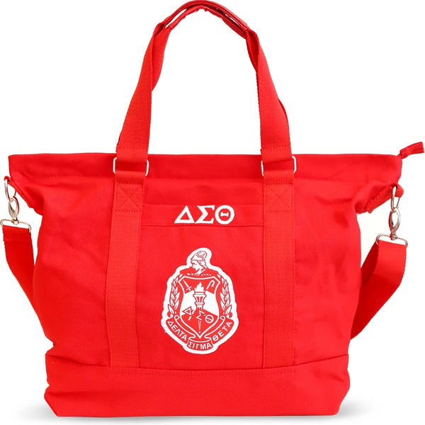 Big Boy Delta Sigma Theta Divine 9 S5 Canvas Tote Bag [Red]