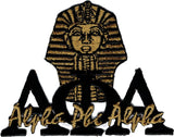 Alpha Phi Alpha Signature Sphinx Head Iron-On Patch [Black]