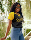 Big Boy Grambling State Tigers Ladies V-Neck Tee [Black]