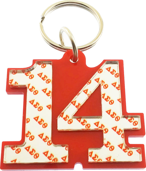 Delta Sigma Theta Line #14 Key Chain [Red]