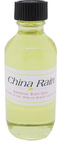 China Rain Scented Body Oil Fragrance [Gold - 2 oz. - Clear Glass - Regular Cap]