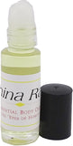 China Rain Scented Body Oil Fragrance [Gold - 1/8 oz. - Clear Glass - Roll-On]