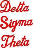 Delta Sigma Theta Script Iron-On Patch Set [Red]
