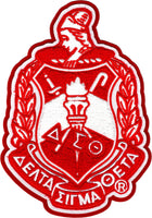 Delta Sigma Theta Crest Chenille Sew-On Patch [Red]