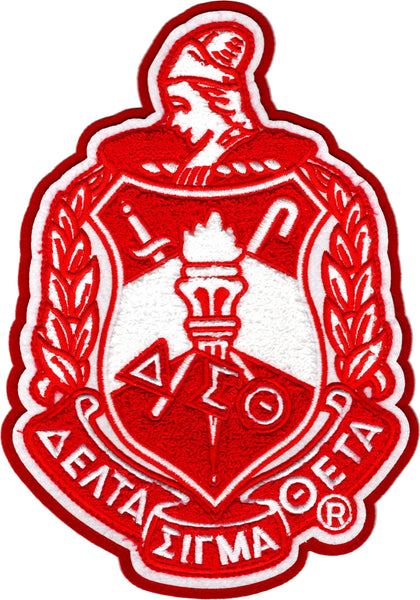 Delta Sigma Theta Crest Chenille Sew-On Patch [Red]