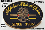 Alpha Phi Alpha Sphinx Since 1906 Oval Lapel Pin [Gold]
