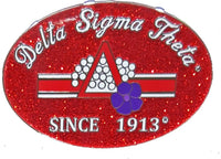Delta Sigma Theta Pyramid Since 1913 Oval Lapel Pin [Silver]