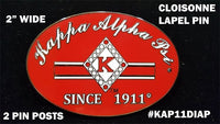 Kappa Alpha Psi K-Diamond Since 1911 Oval Lapel Pin [Silver]
