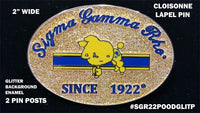 Sigma Gamma Rho Poodle Since 1922 Oval Lapel Pin [Gold]