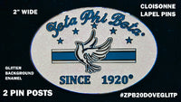 Zeta Phi Beta Dove Since 1920 Oval Lapel Pin [Silver]
