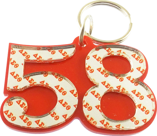 Delta Sigma Theta Line #58 Key Chain [Red]