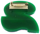 Alpha Kappa Alpha Acrylic Line #2 Mirror Pin [Green/Pink]