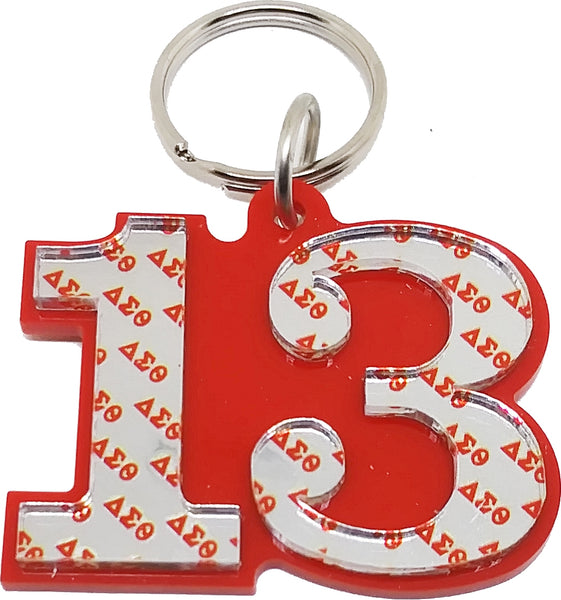 Delta Sigma Theta Line #13 Key Chain [Red]